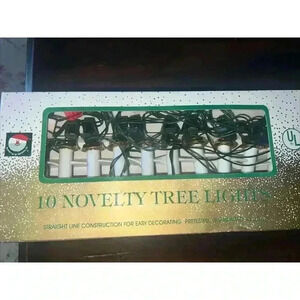 VTG Santas World Christmas Lights White Candles Flowers Adler 2 Boxes